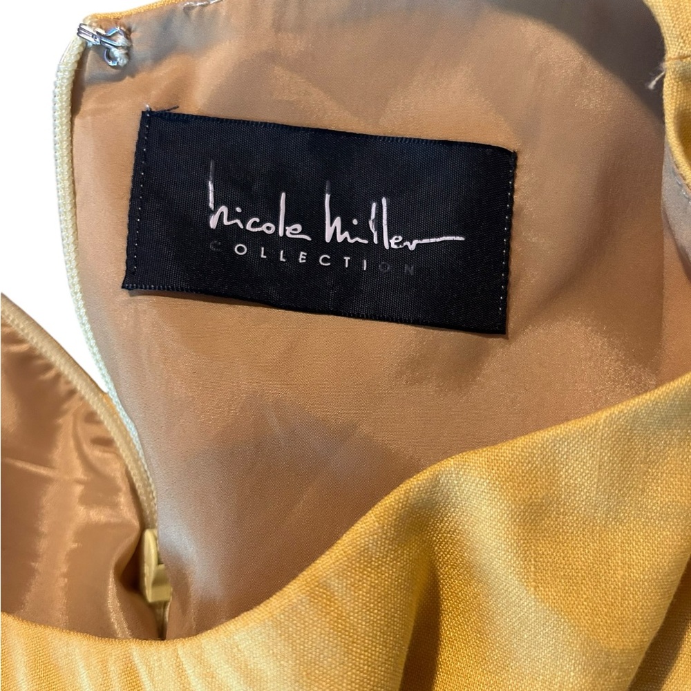 Nicole Miller Yellow Stretch Puff Sleeve Lauren Original Sample Dress XS… - Picture 13 of 15
